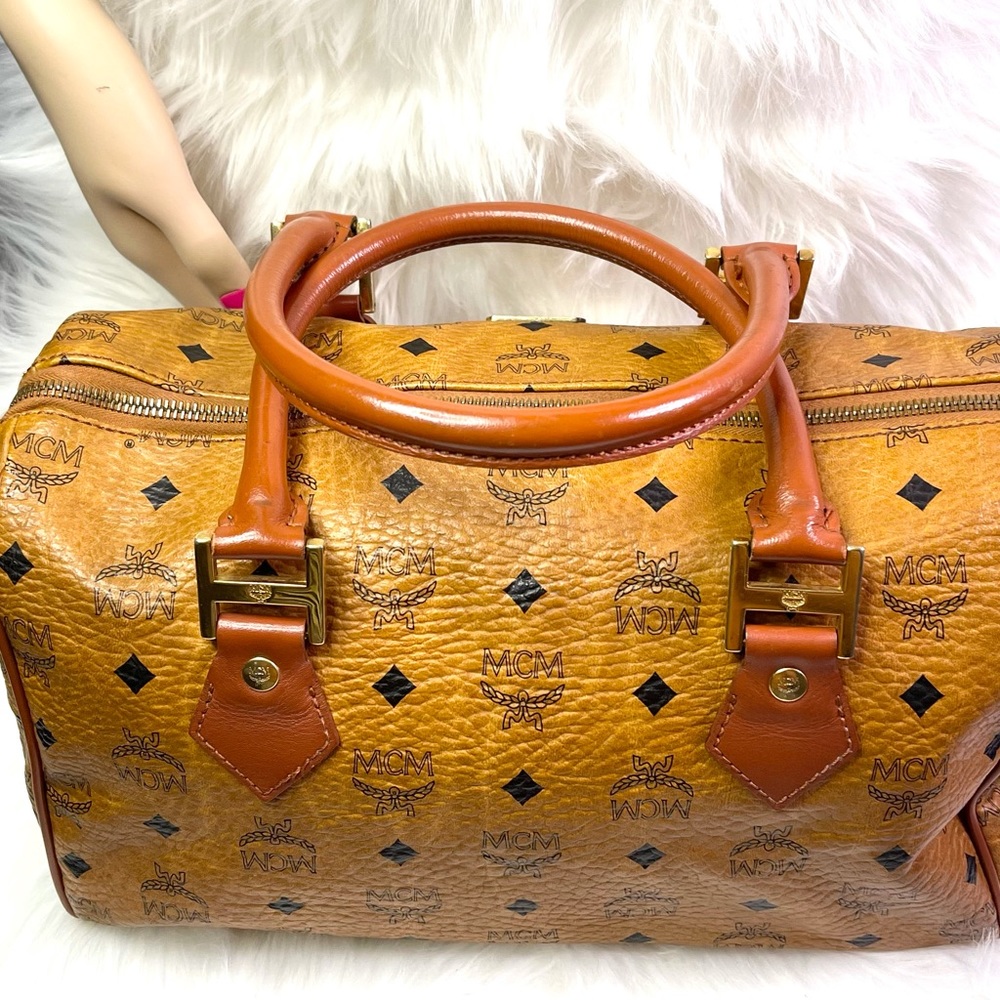 🍒 MCM Handbag, Leather Black and Brown - Picture 4 of 15